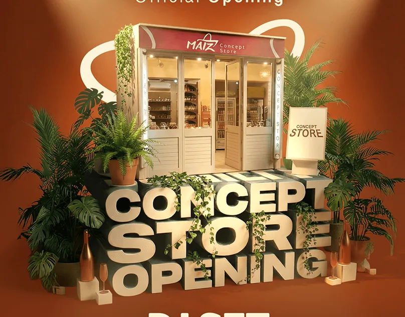 MAIZ Concept Store Opening — Branding y diseño de evento 2025