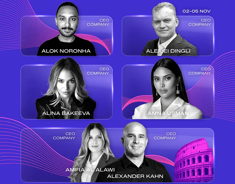 Speaker Cards AIBC Conference — Diseño de evento 2026